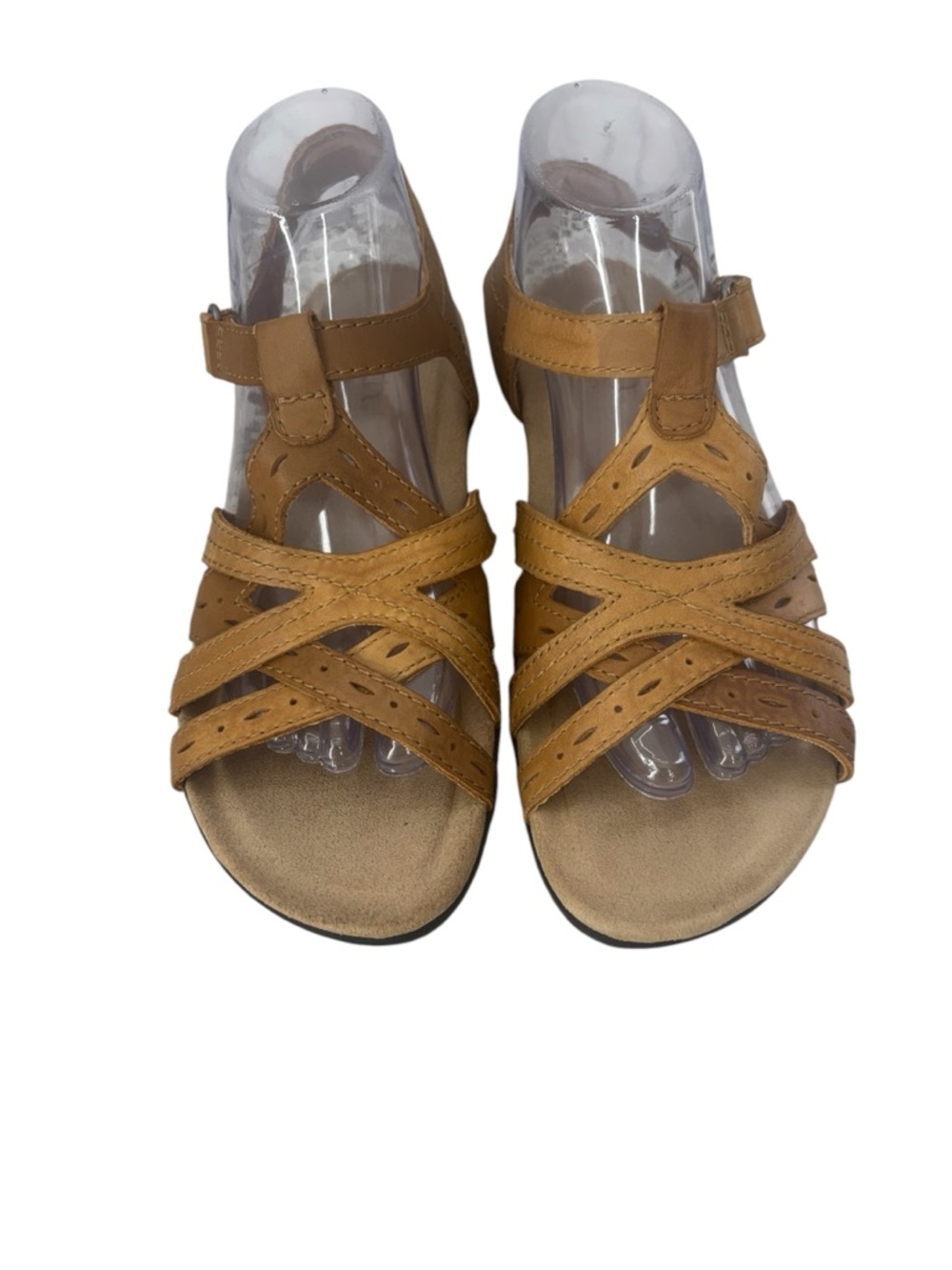 Earth Origins Etsellie Women’s Tan Leather Comfort Sandals Size 8M